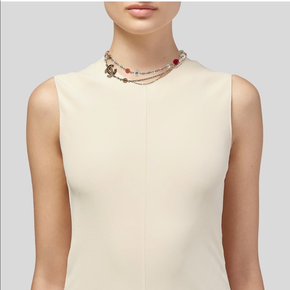 Chanel Faux Pearl + Resin Bead Necklace - Picture 3 of 11